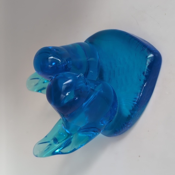Large Leo Ward 1991 Signed Double Bluebird Blue Birds Happiness Glass Figurine - Picture 9 of 16